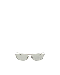 Balenciaga Rectangular Metal Sunglasses Women Silver