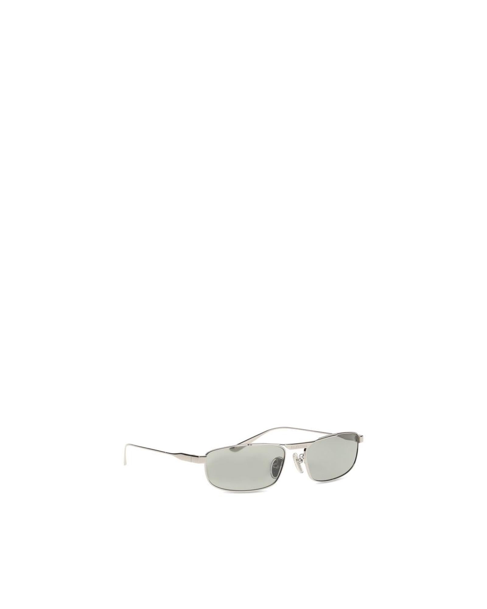 Balenciaga Rectangular Metal Sunglasses Women Silver