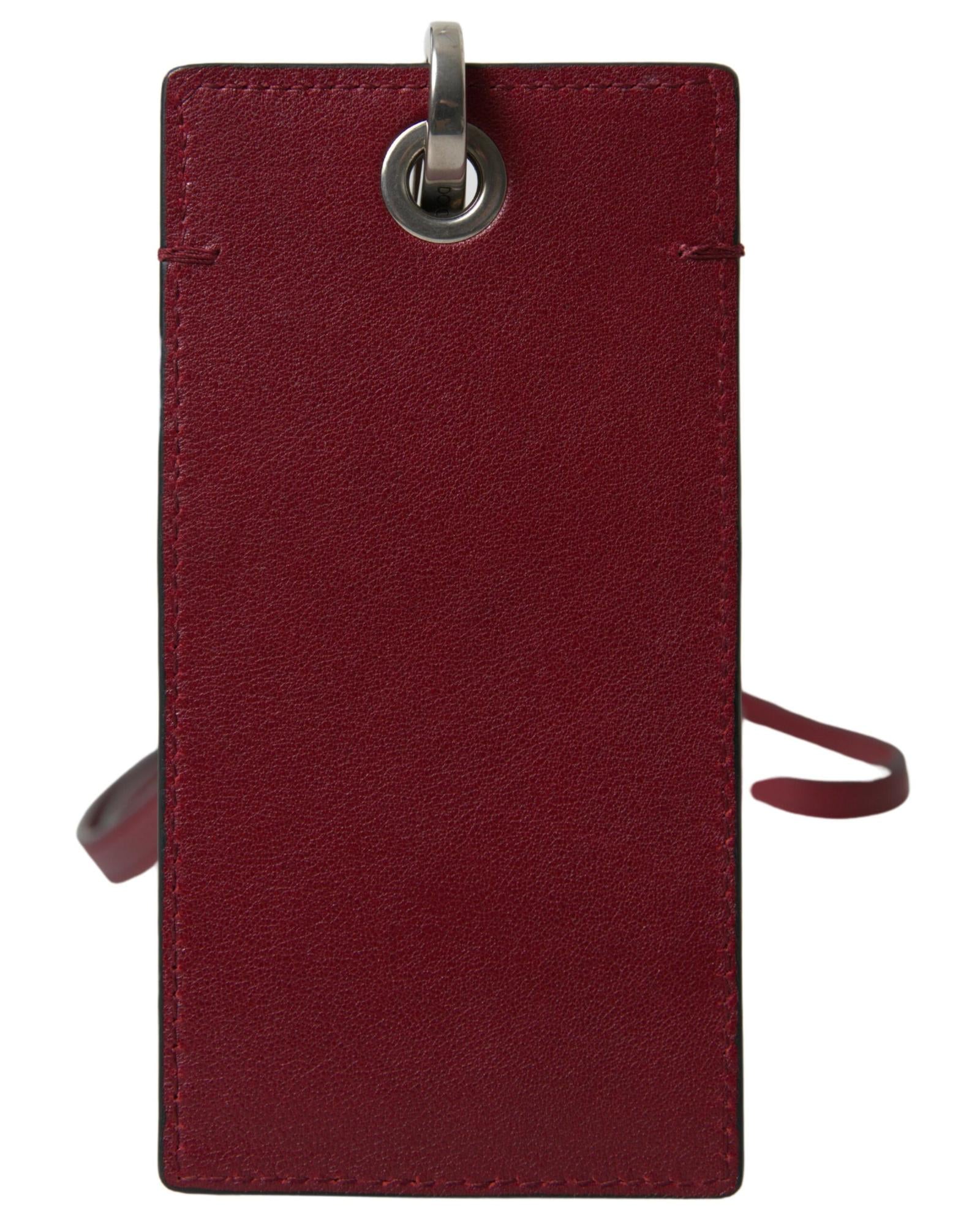 Dolce & Gabbana  Leather Card Holder with Strap - Red