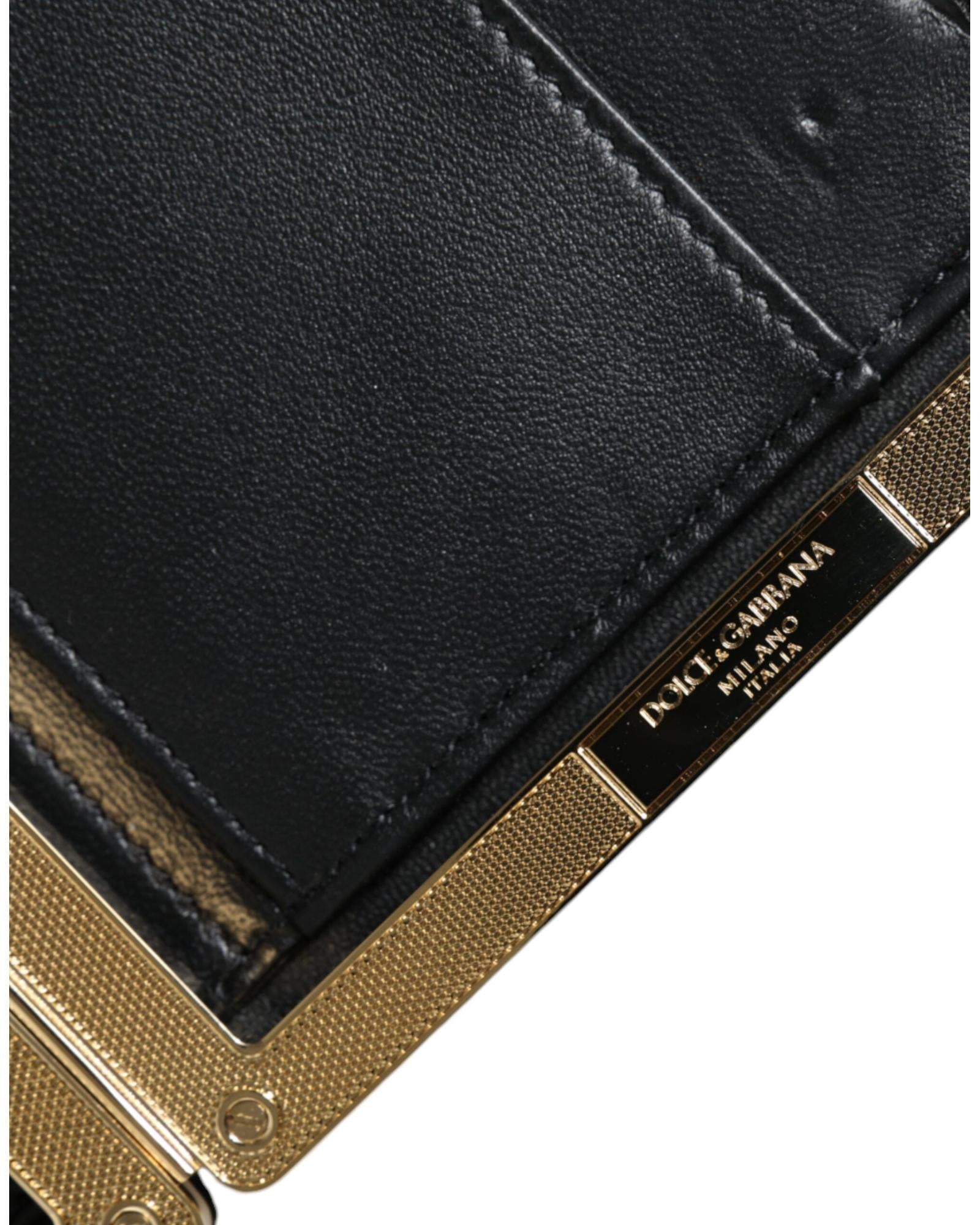 Dolce & Gabbana Floral Gold Frame Clutch Evening Purse with