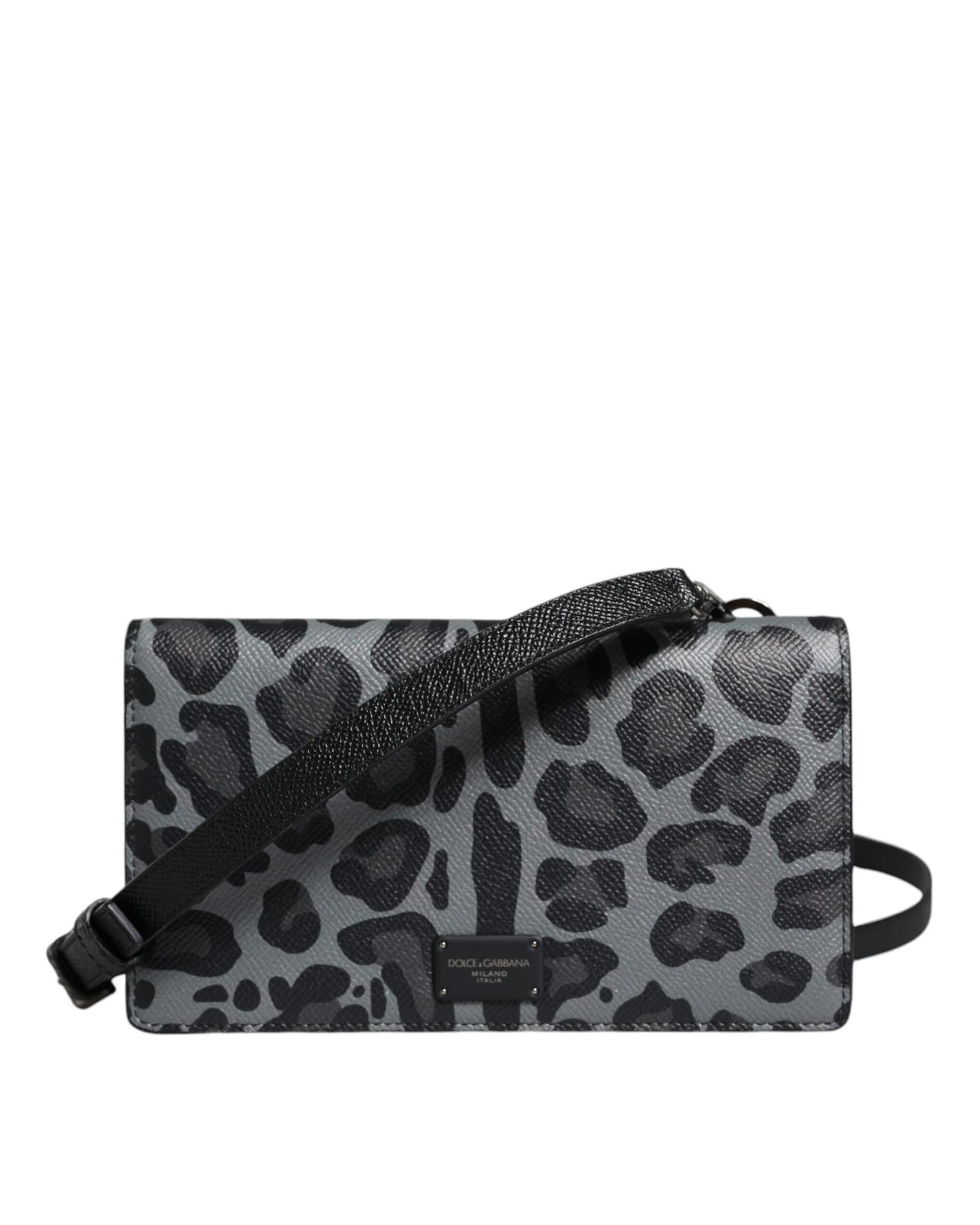 Dolce & Gabbana  Sicily Leopard Print Crossbody Bag