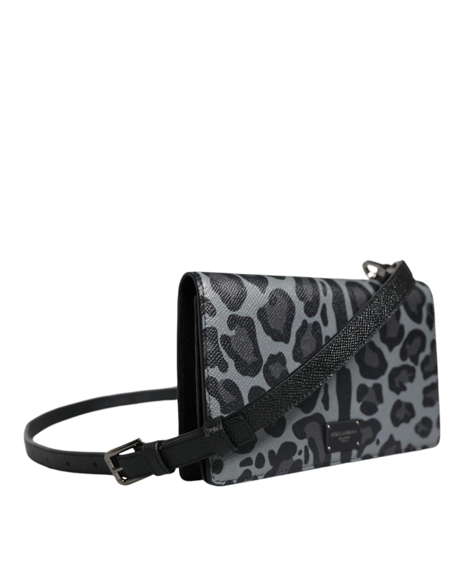 Dolce & Gabbana  Sicily Leopard Print Crossbody Bag
