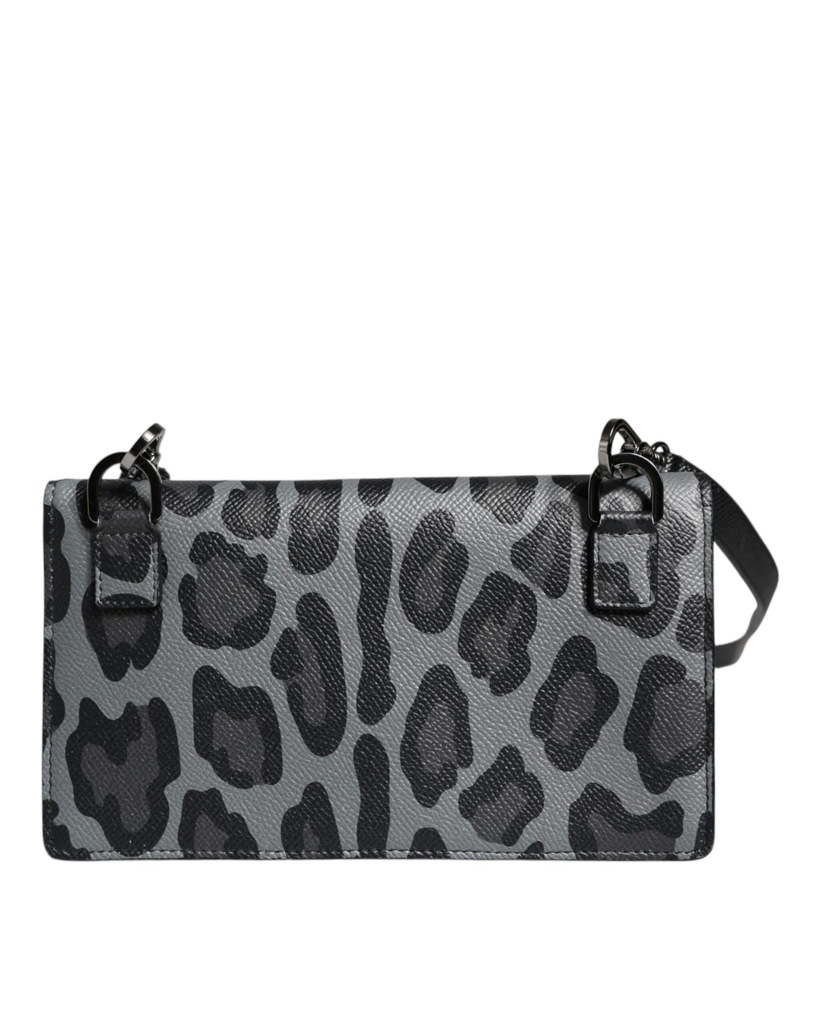 Dolce & Gabbana  Sicily Leopard Print Crossbody Bag