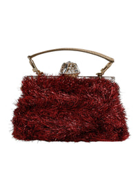 Dolce & Gabbana Red Tinsel Evening Handbag Women