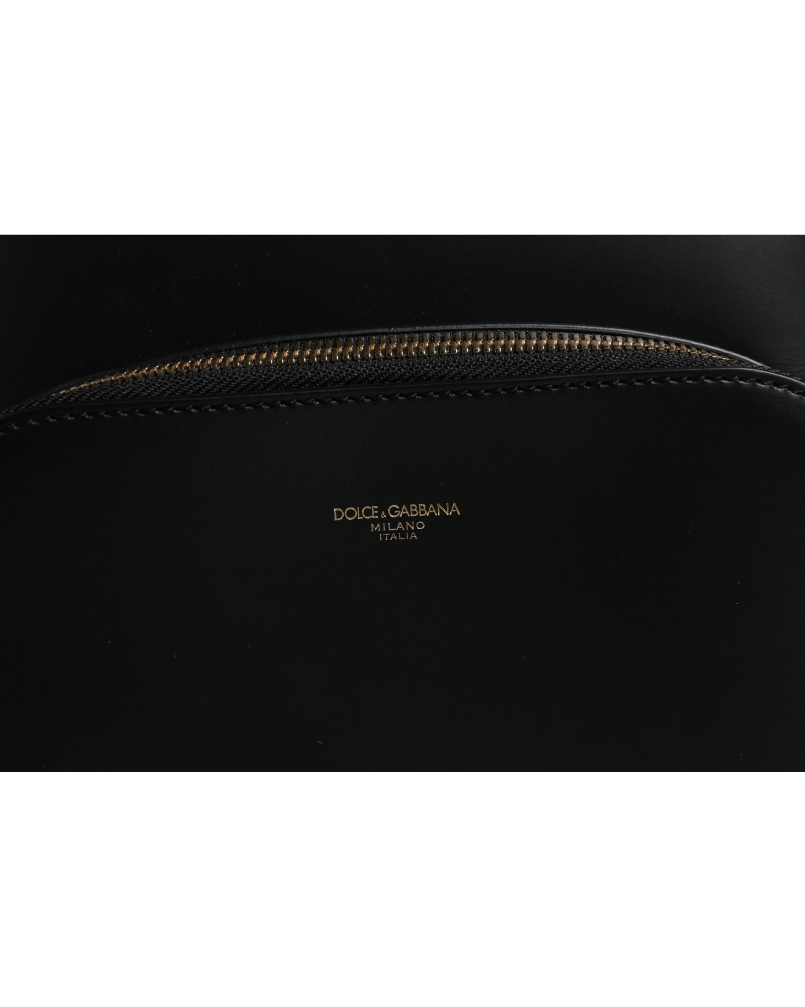 Dolce & Gabbana Leather Backpack Men Black