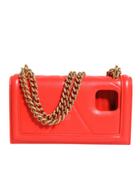 Dolce & Gabbana Sicily Crossbody Quilted Leather Women Red Crossbody Bags