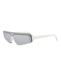 Balenciaga Unisex Shield/Wrap White White Silver Fashion Designer Eyewear