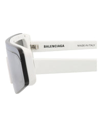 Balenciaga Unisex Shield/Wrap White White Silver Fashion Designer Eyewear