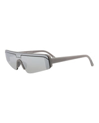 Balenciaga Balenciaga Unisex Shield/Wrap Grey Grey Silver Fashion Designer Eyewear