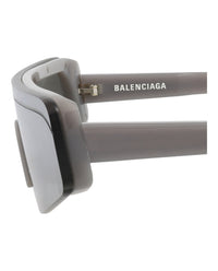 Balenciaga Balenciaga Unisex Shield/Wrap Grey Grey Silver Fashion Designer Eyewear