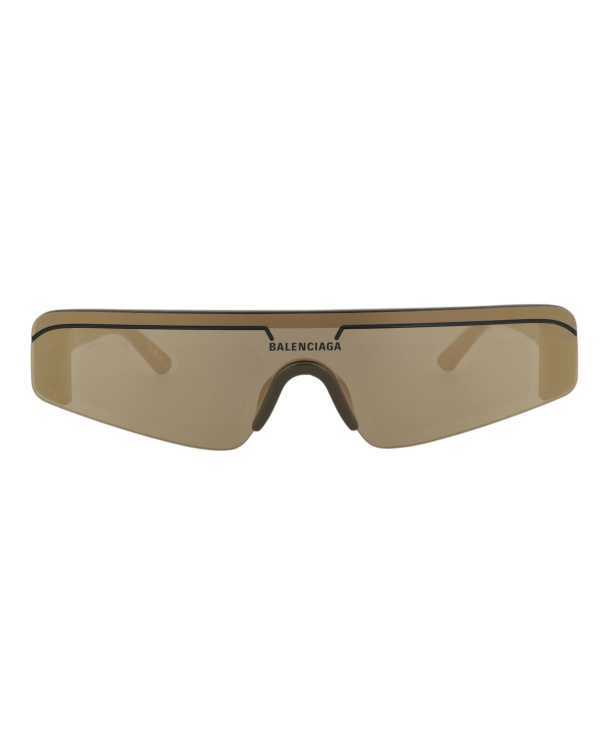 Balenciaga Balenciaga Unisex Shield/Wrap Brown Brown Bronze Fashion Designer Eyewear