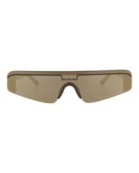Balenciaga Balenciaga Unisex Shield/Wrap Brown Brown Bronze Fashion Designer Eyewear