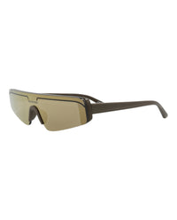 Balenciaga Balenciaga Unisex Shield/Wrap Brown Brown Bronze Fashion Designer Eyewear