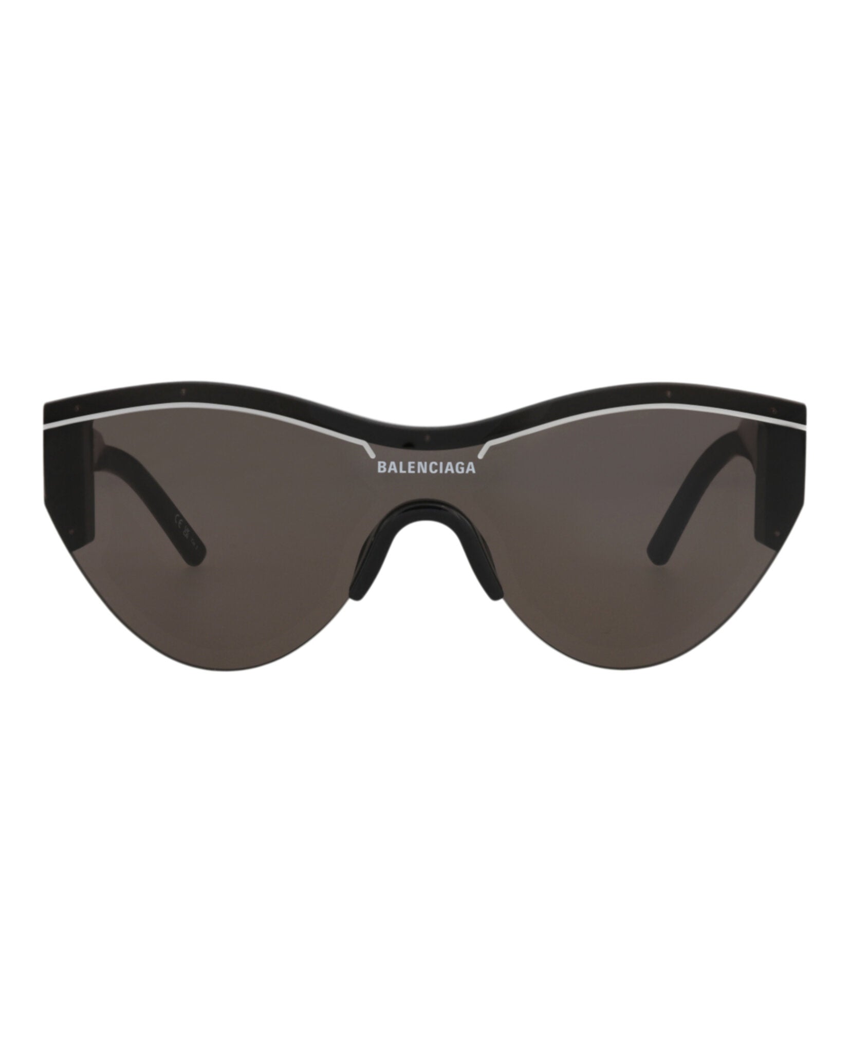 Balenciaga Balenciaga Unisex Shield/Wrap Black Black Grey Fashion Designer Eyewear