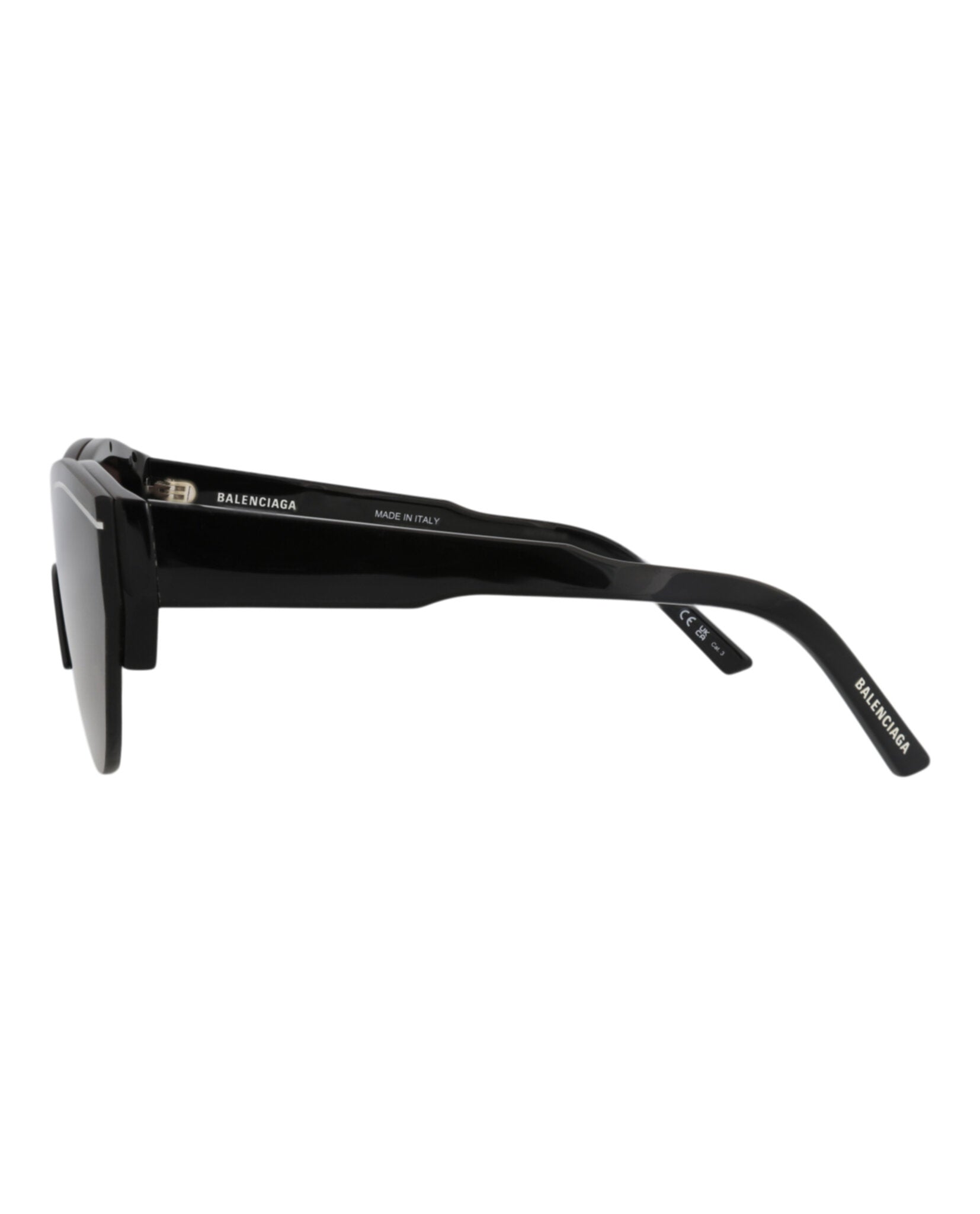 Balenciaga Balenciaga Unisex Shield/Wrap Black Black Grey Fashion Designer Eyewear