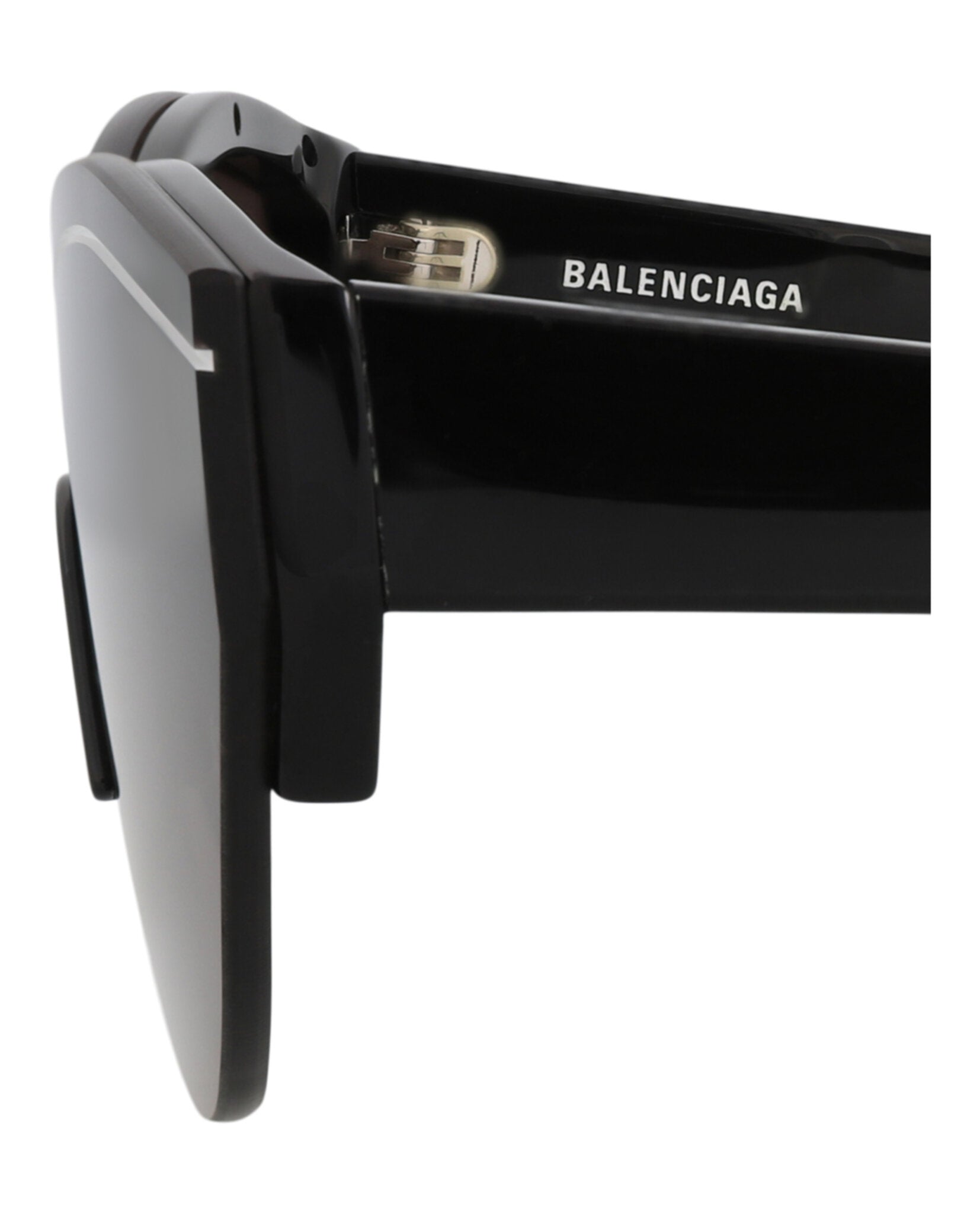 Balenciaga Balenciaga Unisex Shield/Wrap Black Black Grey Fashion Designer Eyewear