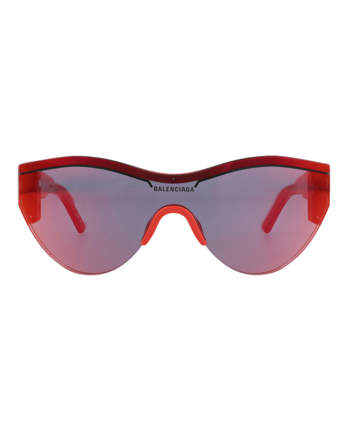 Balenciaga Unisex Shield/Wrap Red Red Red Fashion Designer Eyewear