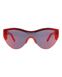 Balenciaga Unisex Shield/Wrap Red Red Red Fashion Designer Eyewear