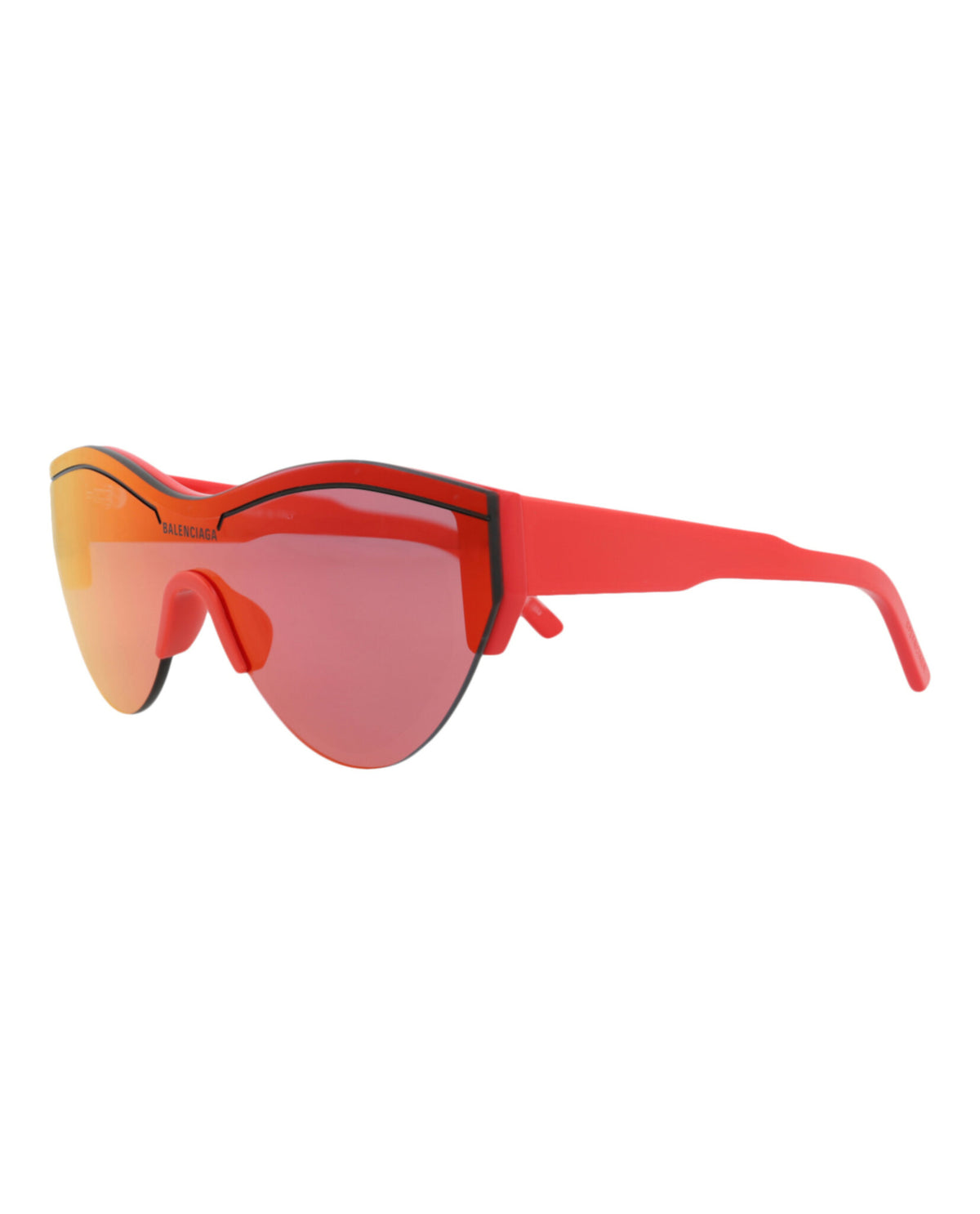 Balenciaga Unisex Shield/Wrap Red Red Red Fashion Designer Eyewear