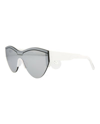 Balenciaga Balenciaga Unisex Shield/Wrap White White Silver Fashion Designer Eyewear