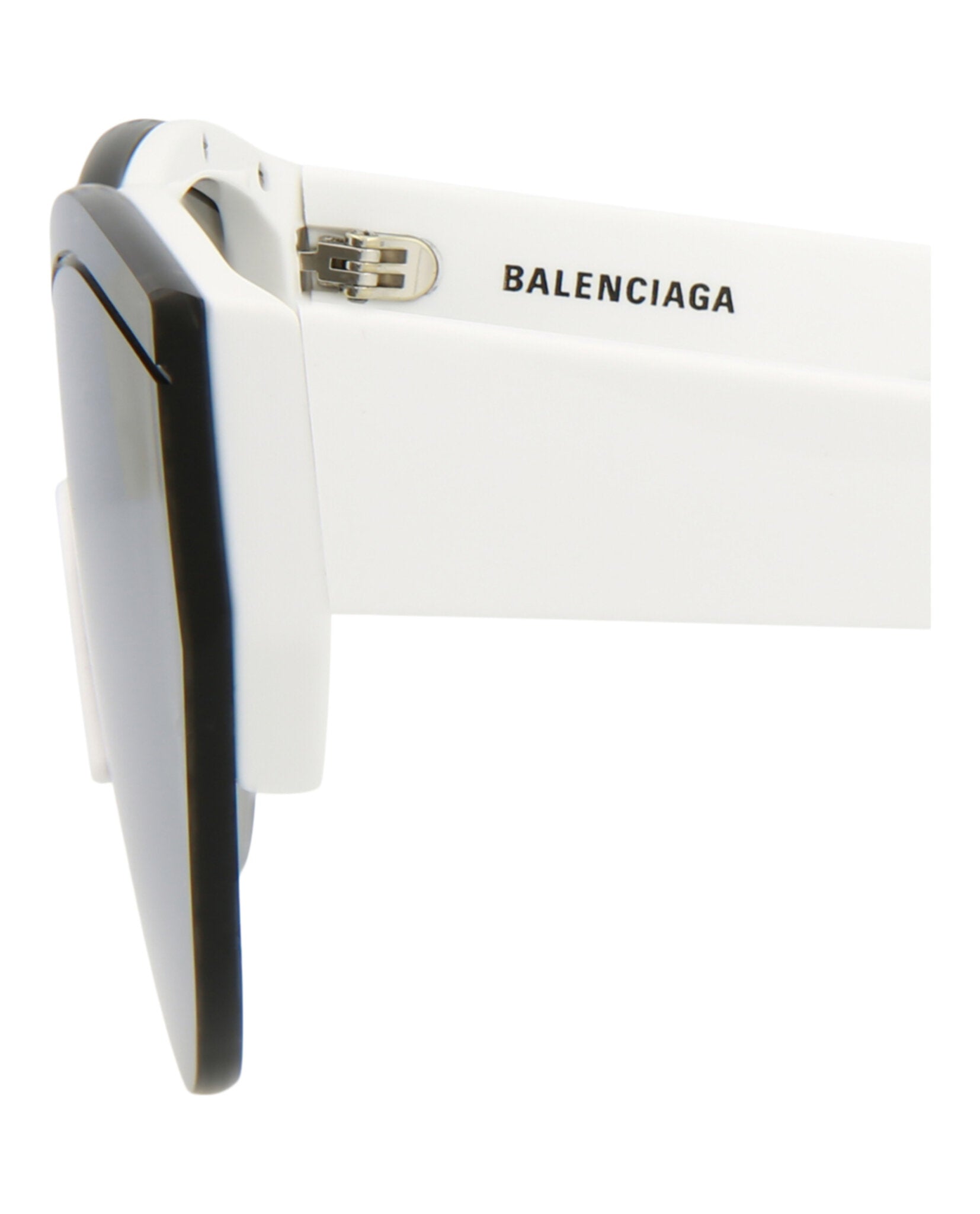 Balenciaga Balenciaga Unisex Shield/Wrap White White Silver Fashion Designer Eyewear
