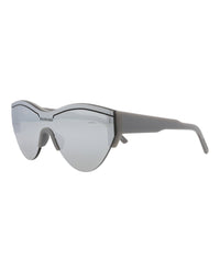 Balenciaga Unisex Shield/Wrap Grey Grey Silver Fashion Designer Eyewear