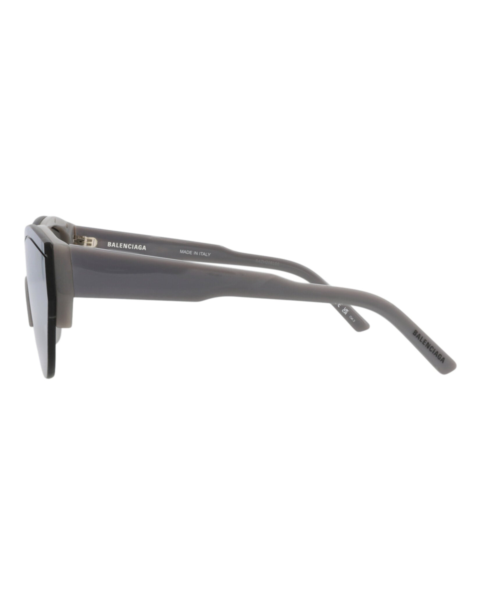 Balenciaga Unisex Shield/Wrap Grey Grey Silver Fashion Designer Eyewear