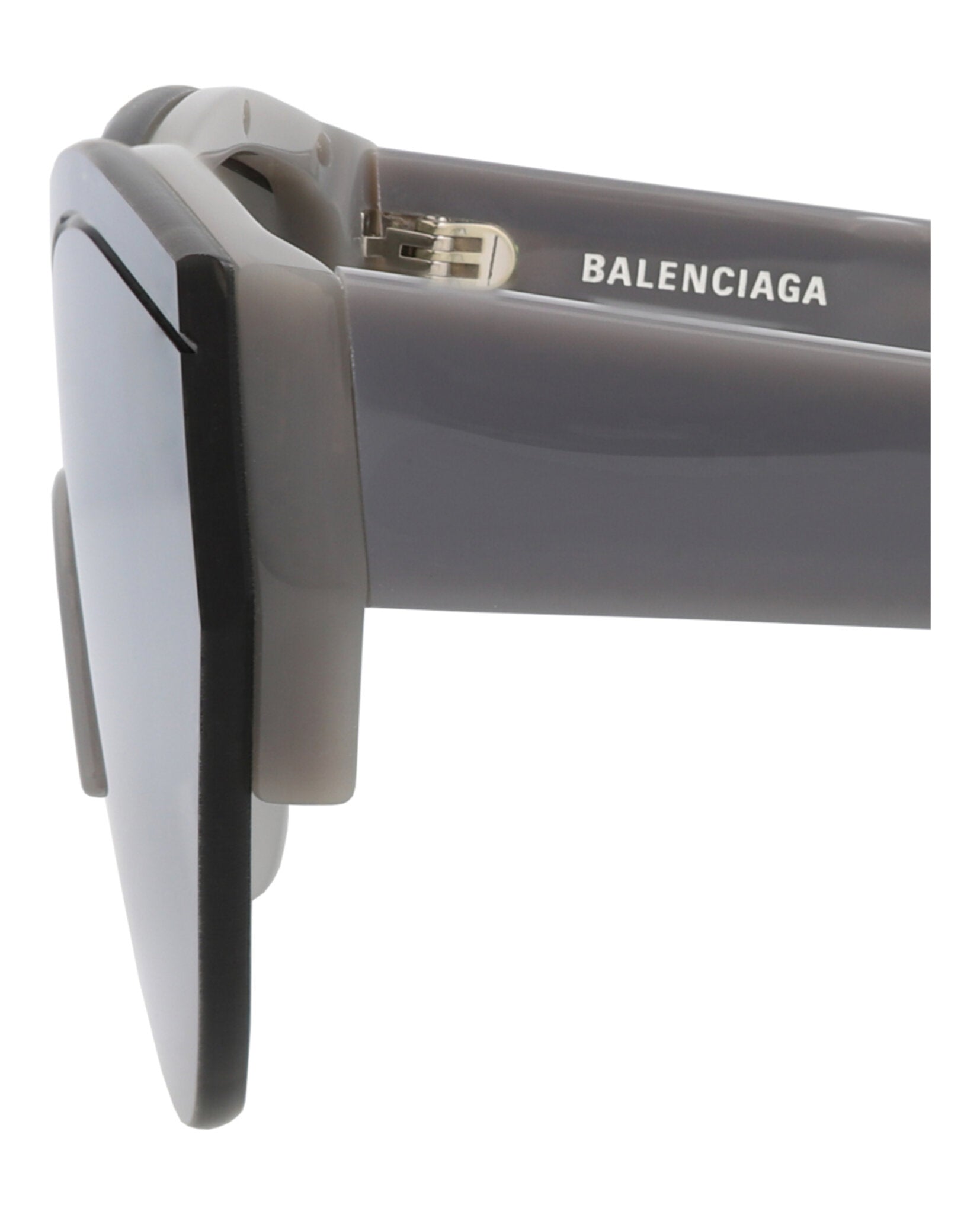 Balenciaga Unisex Shield/Wrap Grey Grey Silver Fashion Designer Eyewear