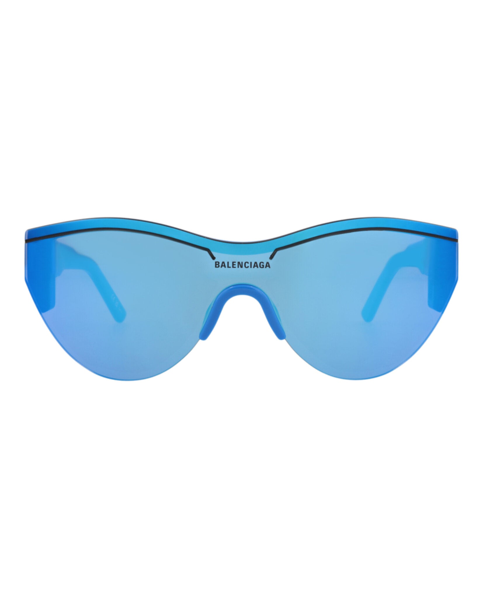 Balenciaga Unisex Shield/Wrap Light Blue Light Blue Blue Fashion Designer Eyewear