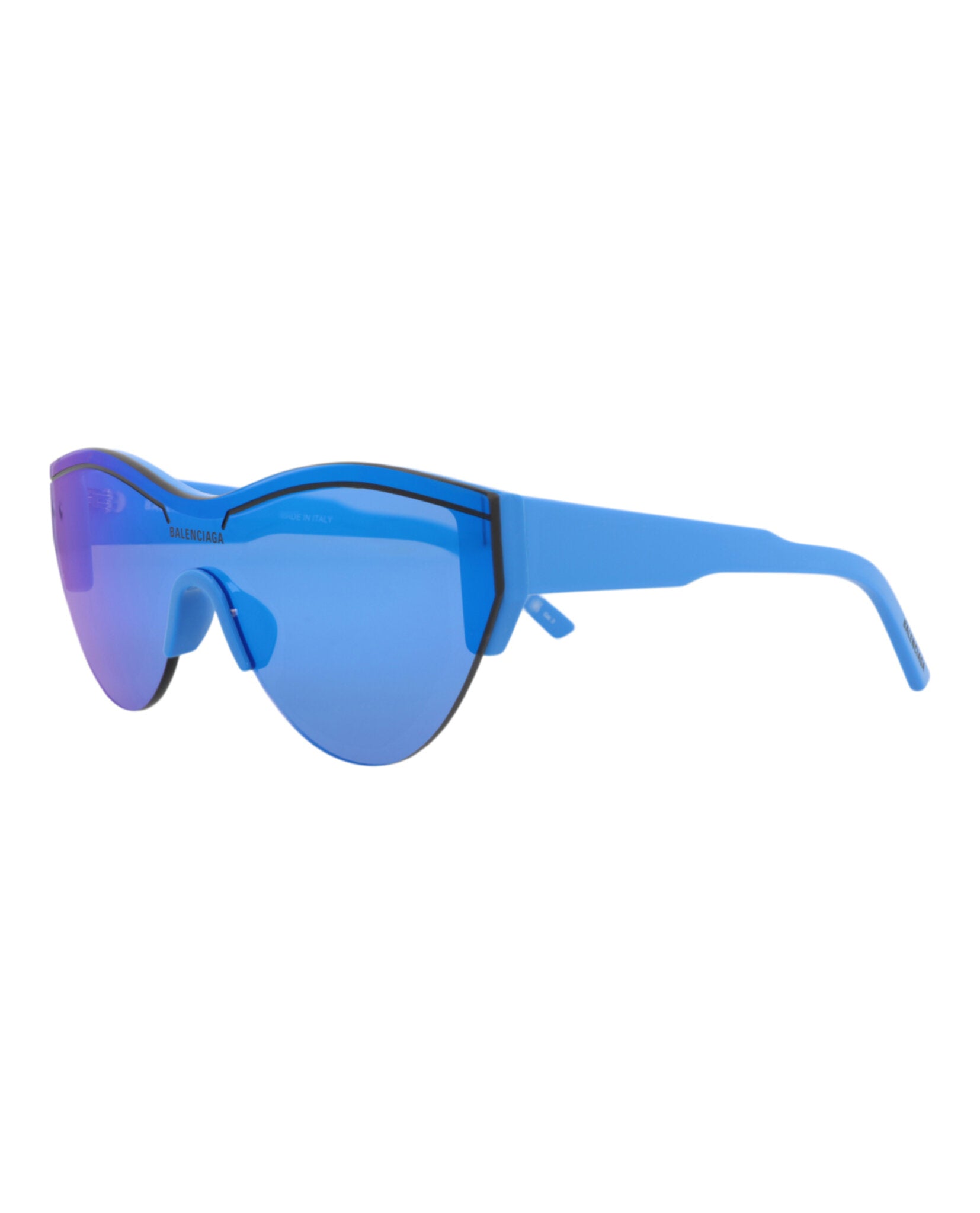 Balenciaga Unisex Shield/Wrap Light Blue Light Blue Blue Fashion Designer Eyewear