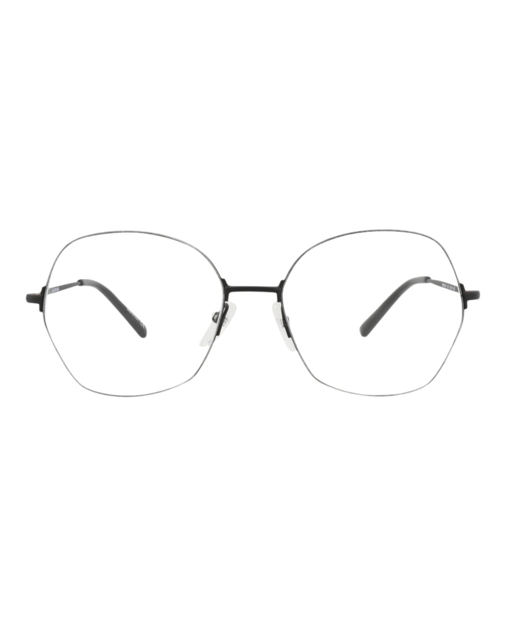 Balenciaga Unisex Round/Oval Black Black Transparent Fashion Designer Eyewear