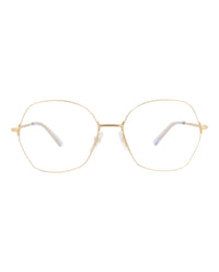 Balenciaga Unisex Round/Oval Gold Gold Transparent Fashion Designer Eyewear