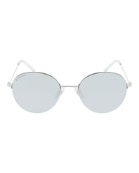 Balenciaga Balenciaga Unisex Round/Oval Silver Silver Silver Fashion Designer Eyewear