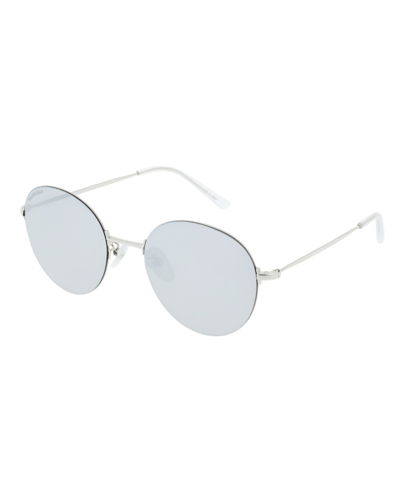 Balenciaga Balenciaga Unisex Round/Oval Silver Silver Silver Fashion Designer Eyewear