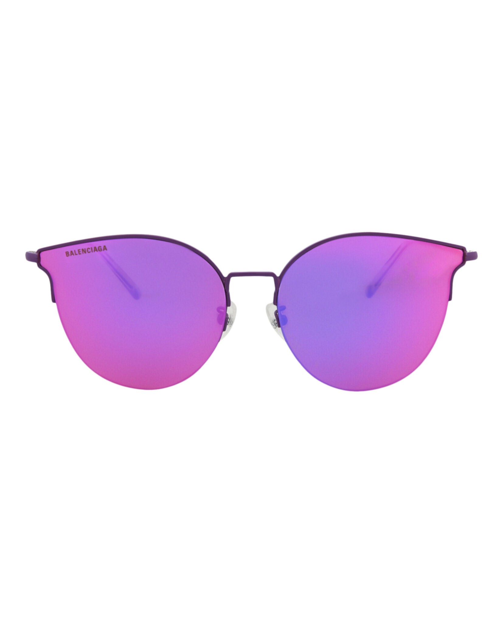 Balenciaga Mens Cat Eye Violet Violet Violet Fashion Designer Eyewear