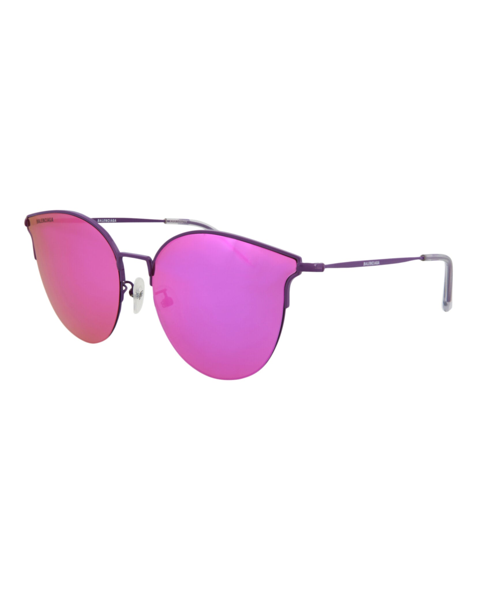 Balenciaga Mens Cat Eye Violet Violet Violet Fashion Designer Eyewear