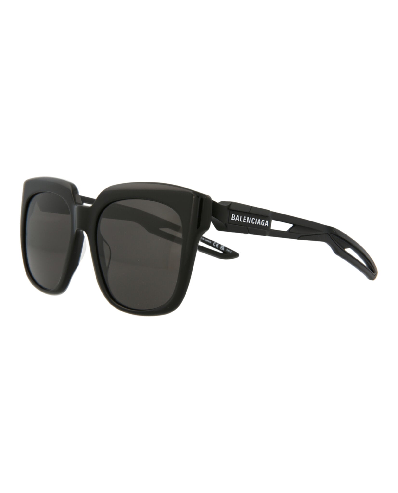 Balenciaga Balenciaga Unisex Square/Rectangle Black Black Grey Fashion Designer Eyewear