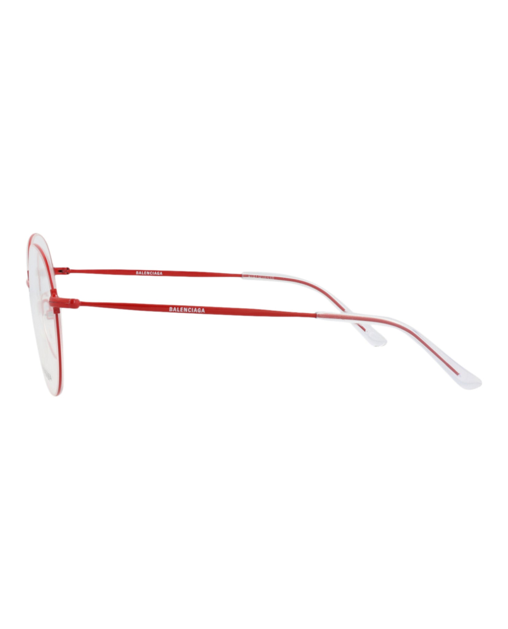 Balenciaga Unisex Round/Oval Red Red Transparent Fashion Designer Eyewear