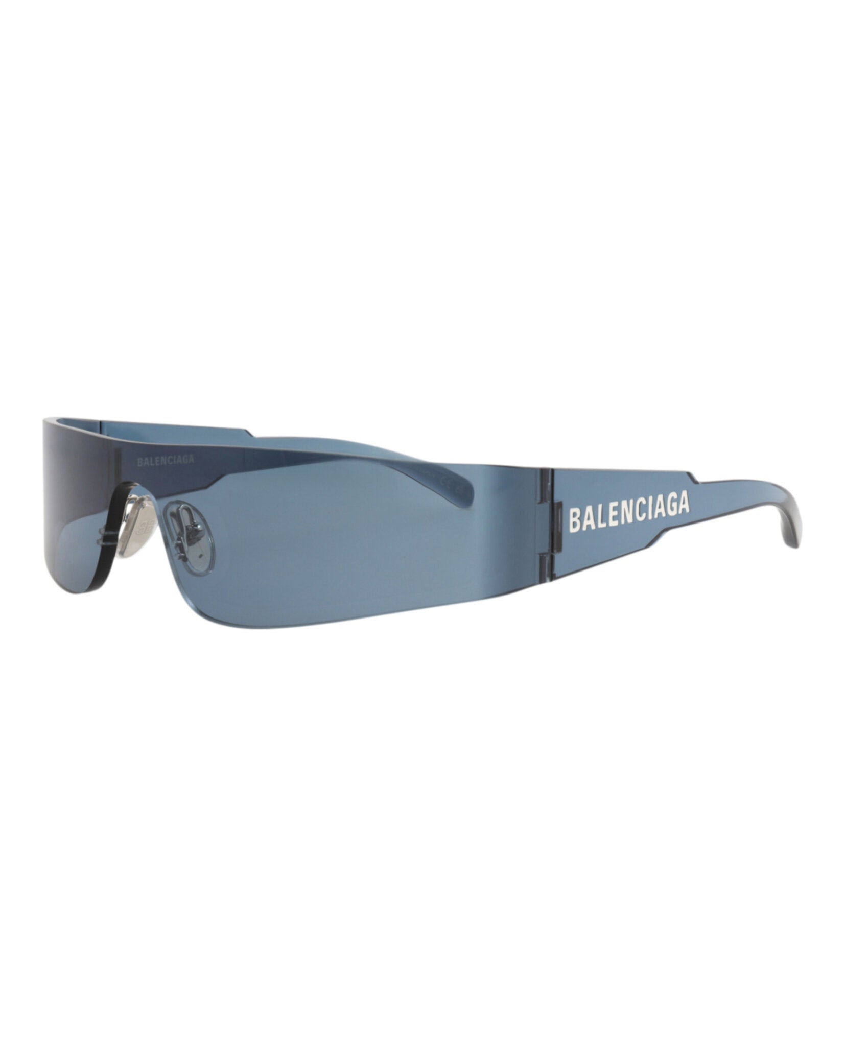 Balenciaga Unisex Shield/Wrap Blue Blue Blue Fashion Designer Eyewear