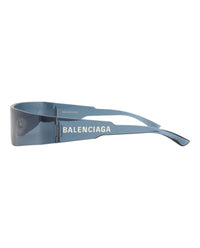 Balenciaga Unisex Shield/Wrap Blue Blue Blue Fashion Designer Eyewear