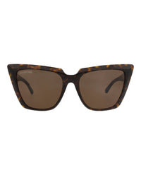 Balenciaga Womens Cat Eye Havana Havana Brown Fashion Designer Eyewear