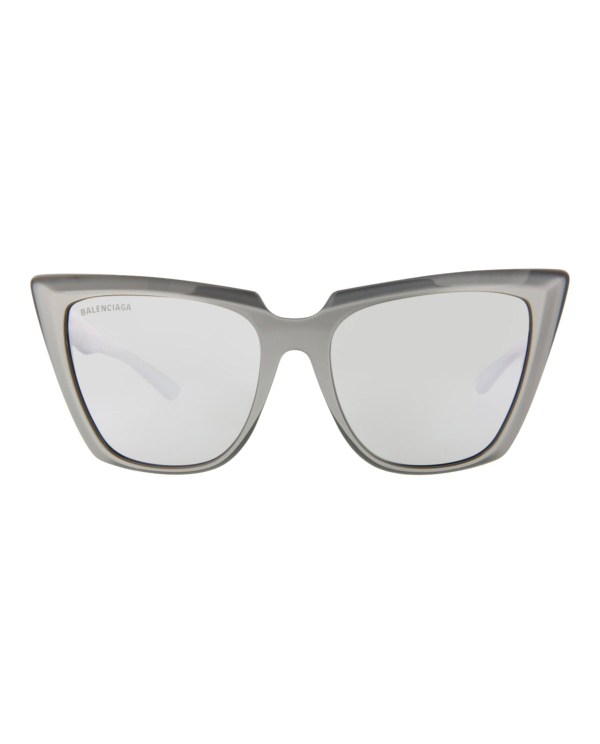 Balenciaga Womens Cat Eye Silver Silver Silver Fashion Designer Eyewear
