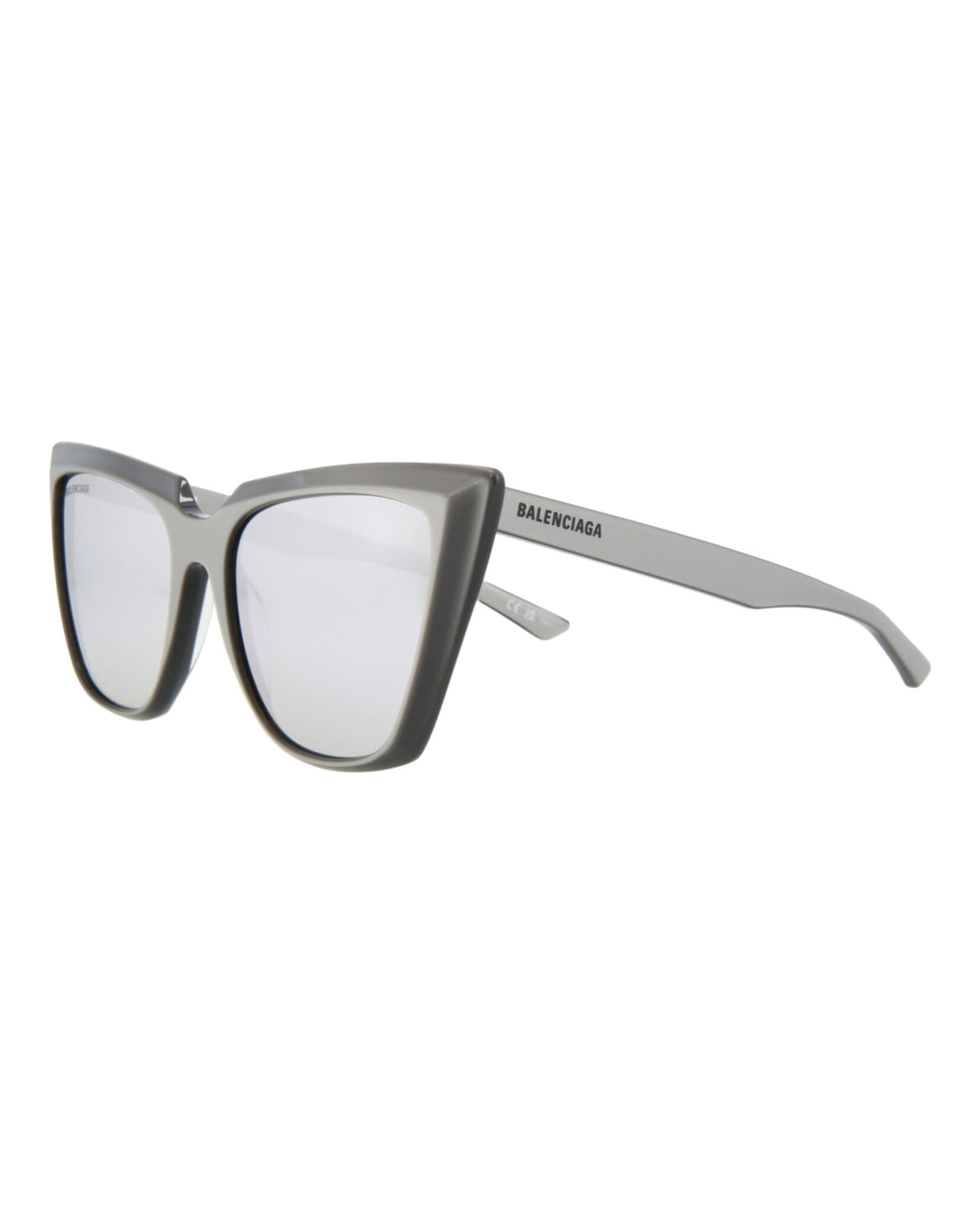 Balenciaga Womens Cat Eye Silver Silver Silver Fashion Designer Eyewear