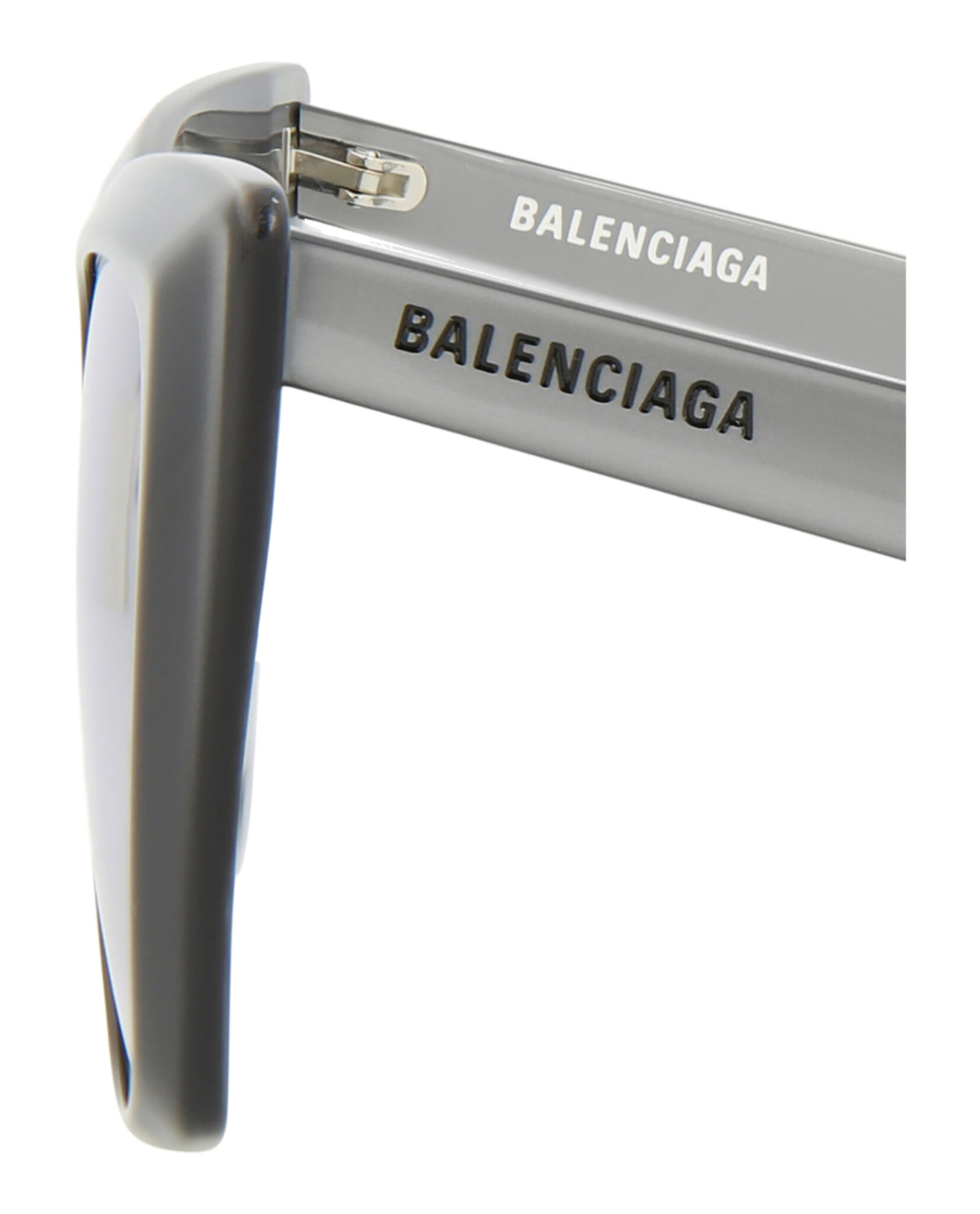 Balenciaga Womens Cat Eye Silver Silver Silver Fashion Designer Eyewear