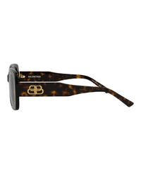 Balenciaga Balenciaga Mens Square/Rectangle Havana Havana Brown Fashion Designer Eyewear