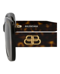 Balenciaga Balenciaga Mens Square/Rectangle Havana Havana Brown Fashion Designer Eyewear