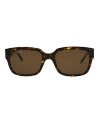 Balenciaga Balenciaga Unisex Square/Rectangle Havana Havana Brown Fashion Designer Eyewear