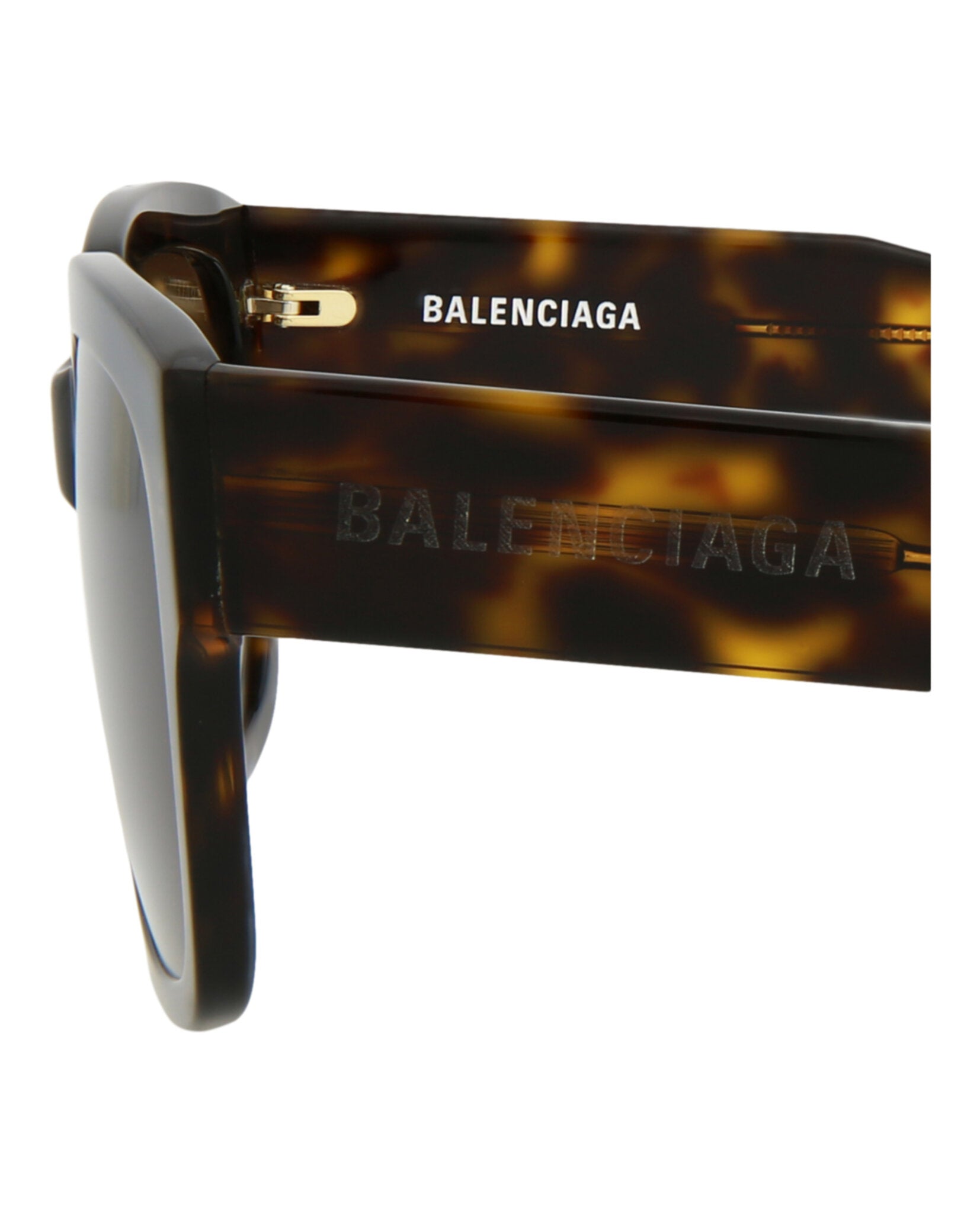 Balenciaga Balenciaga Unisex Square/Rectangle Havana Havana Brown Fashion Designer Eyewear