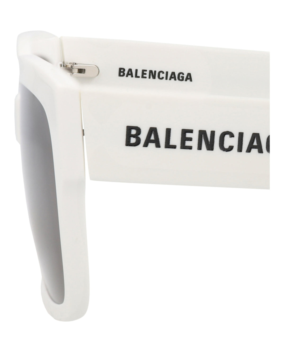 Balenciaga Balenciaga Unisex Square/Rectangle White White Grey Fashion Designer Eyewear