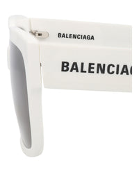 Balenciaga Balenciaga Unisex Square/Rectangle White White Grey Fashion Designer Eyewear